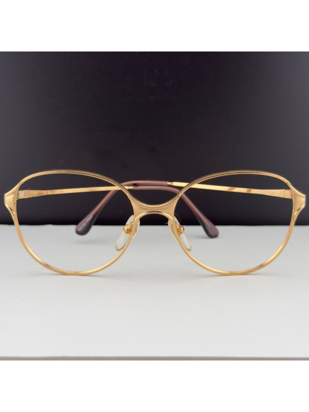 Vintage Terri Brogan Marcolin Gold Metal Frame Eyeglasses Frames 54 16 135